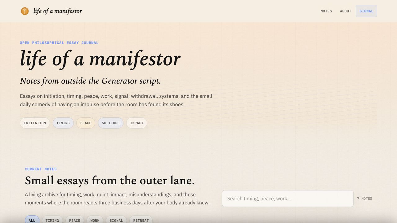 Life of a Manifestor Screenshot